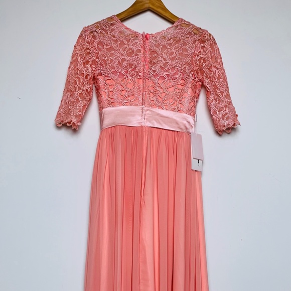 NWT Mingda’s Dress Peach Full Length Formal Gown - Picture 8 of 8